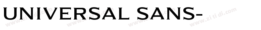 UNIVERSAL SANS字体转换